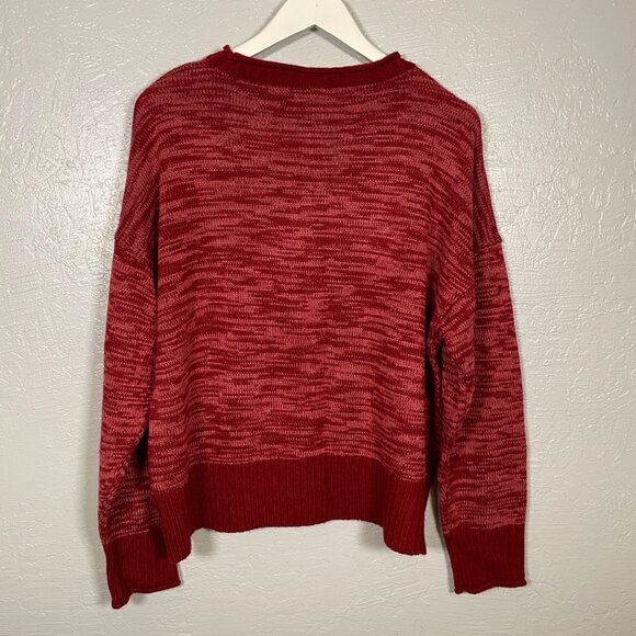 Lularoe Women XL Maroon Red Heathered Harper Sweater Knit Long Sleeve Stretch - Picture 6 of 9